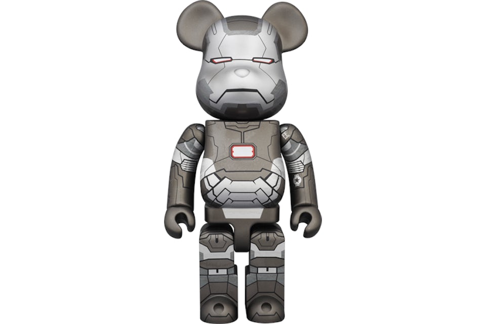 Bearbrick x Iron Man War Machine 400% Silver