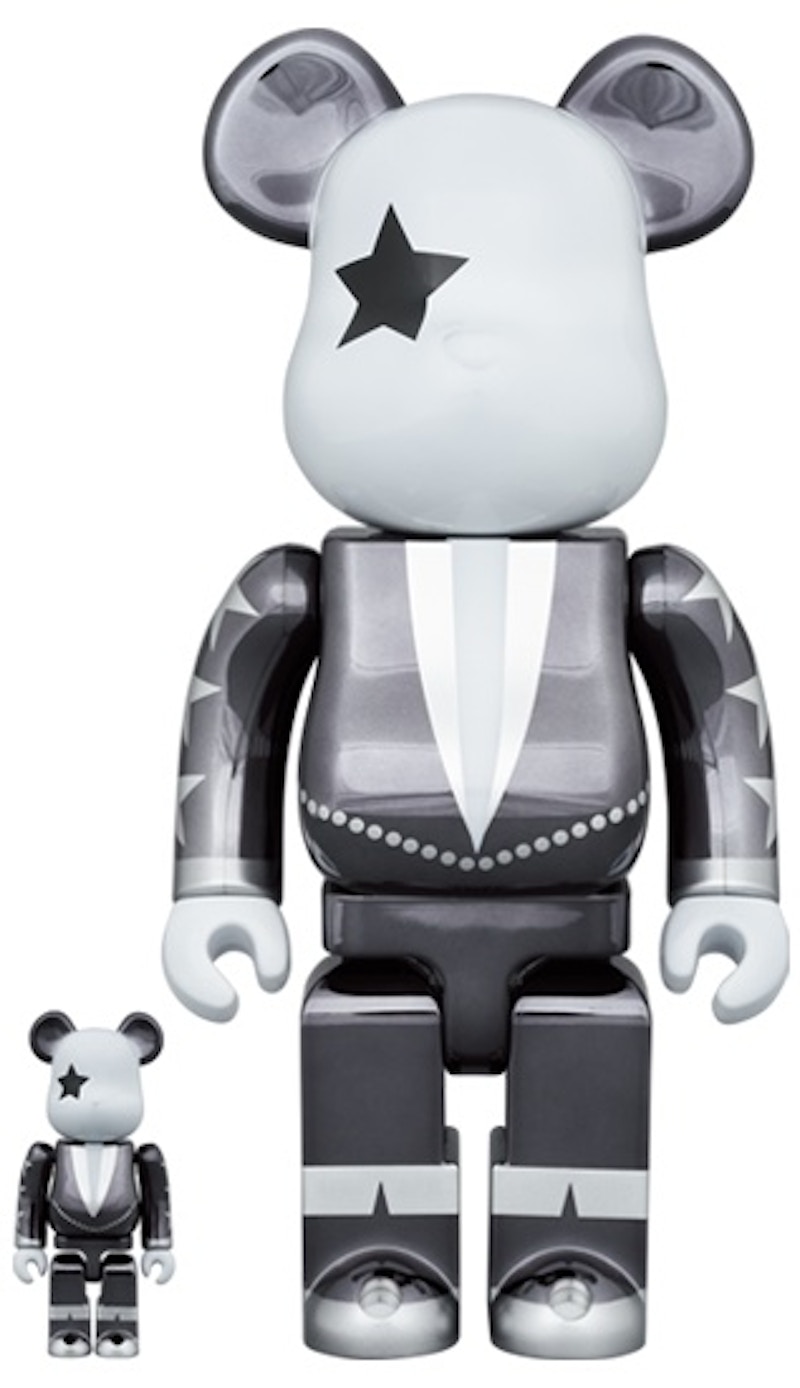 フィギュア THE 未開封品 ◆ 100％ AC24893 STARCHILD & ベアブリック BE@RBRICK CHROME 400％ Ver. KISS