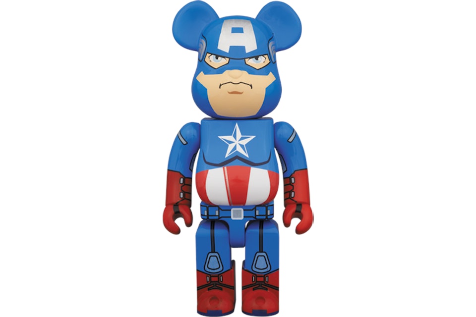 Bearbrick x Marvel Captain America 400% Blue
