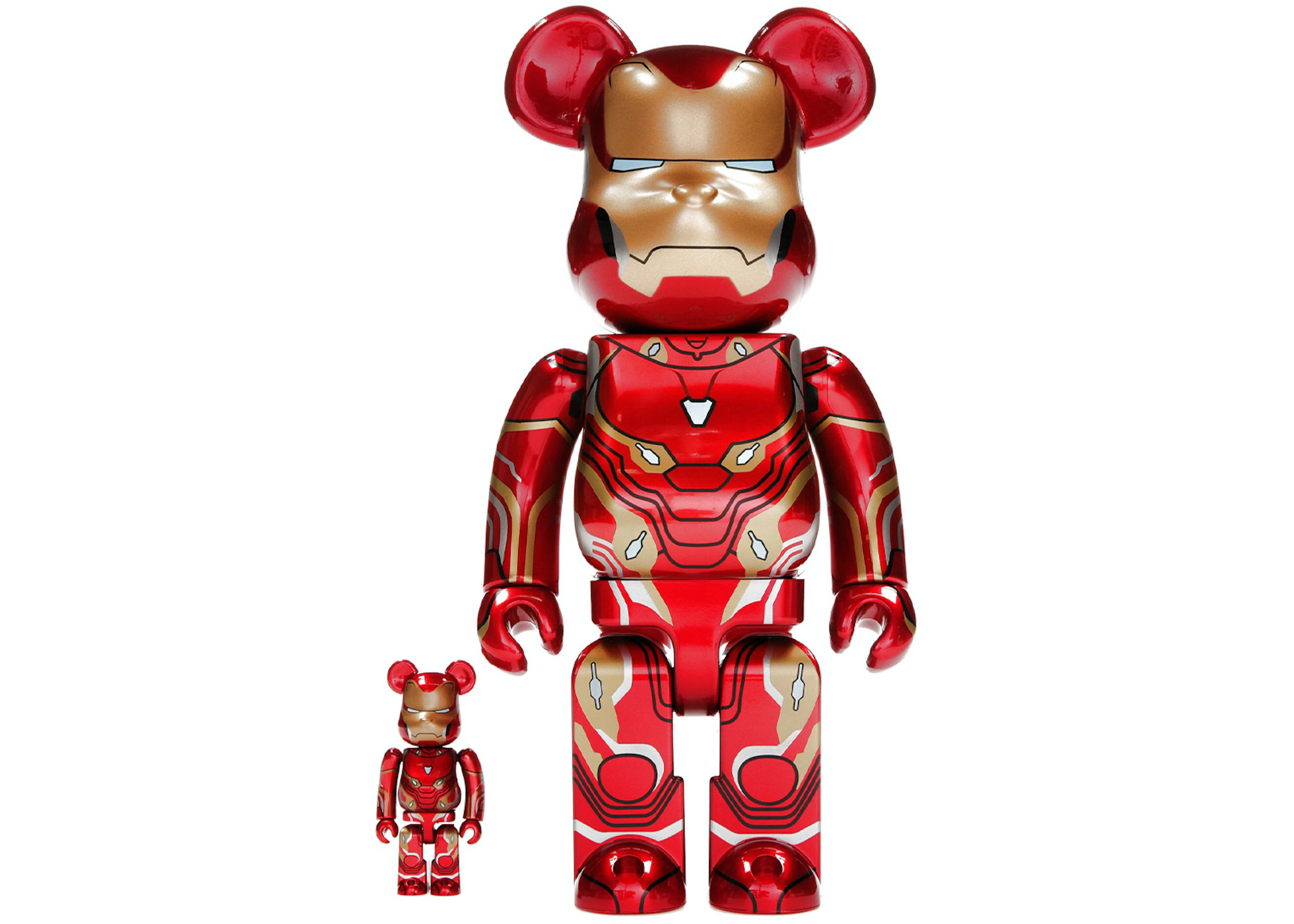 Bearbrick X Marvel Iron Man Mark 50 100% & 400% Set - Us