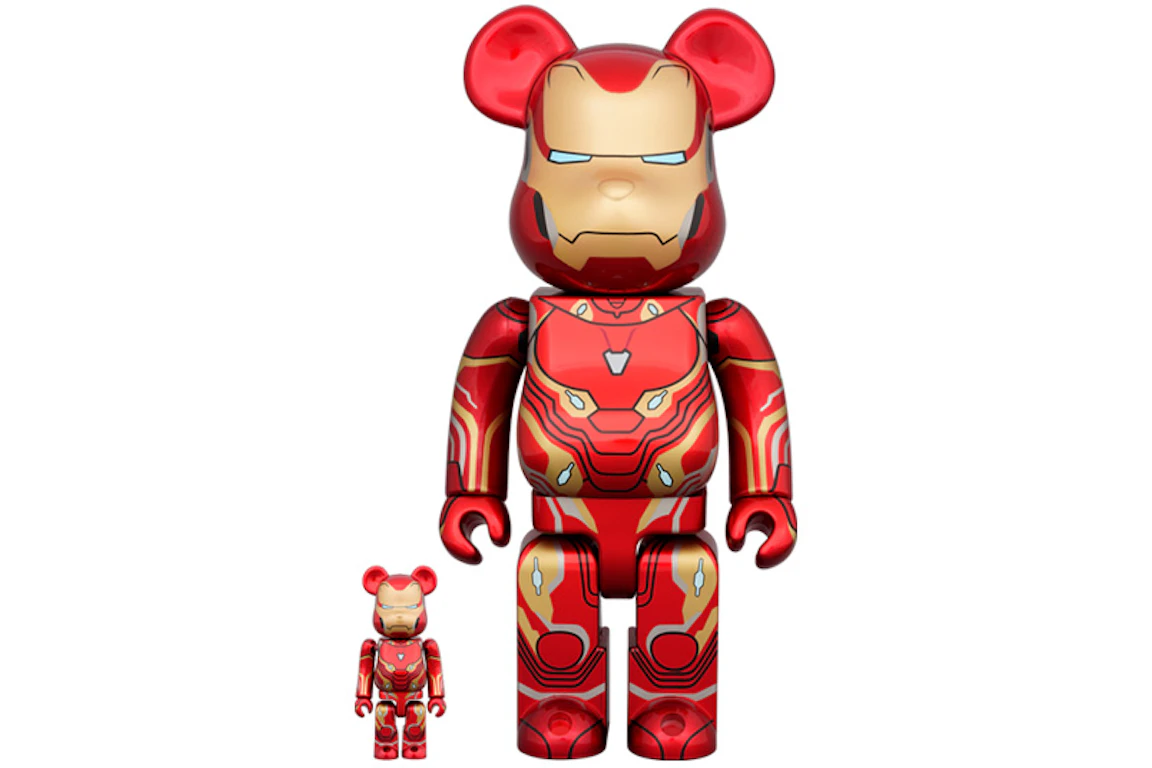 Bearbrick x Marvel Iron Man Mark 50 100% & 400% Set