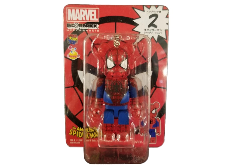 Bearbrick x Marvel Spider-Man Happy Lottery #2 (Clear Version 