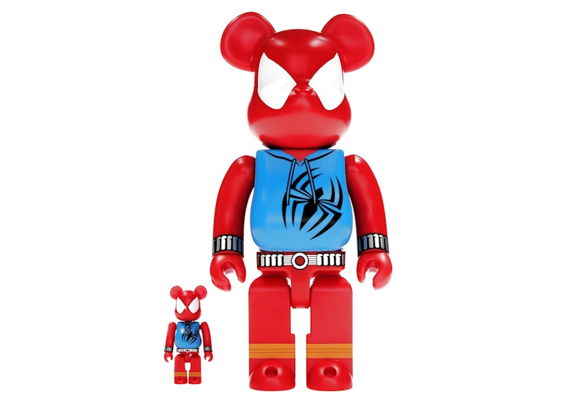 Bearbrick x Marvel Spider-Man Scarlet Spider 100% & 400% Set - GB