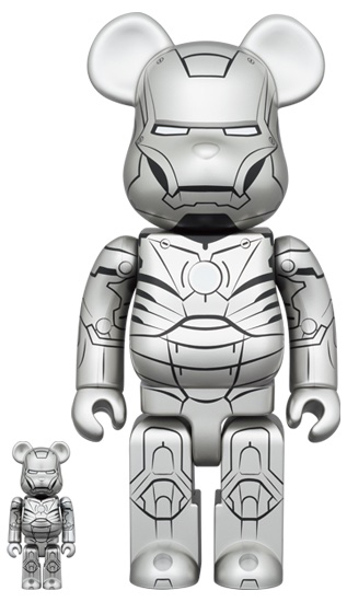 Bearbrick x Marvel The Infinity Saga Iron Man Mark II 100% & 400% Set