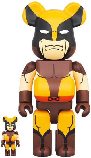Bearbrick x Marvel X-Men Wolverine (Brown Ver.) 100% u0026 400% Set