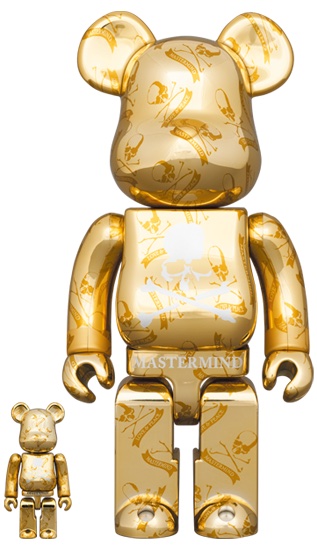 Bearbrick x Mastermind World 100% & 400% Set Gold