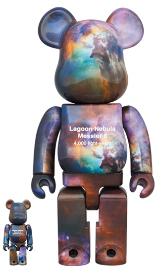 Bearbrick x NASA Hubble Space Telescope Lagoon Nebula (Messier 8) 100% &  400% Set