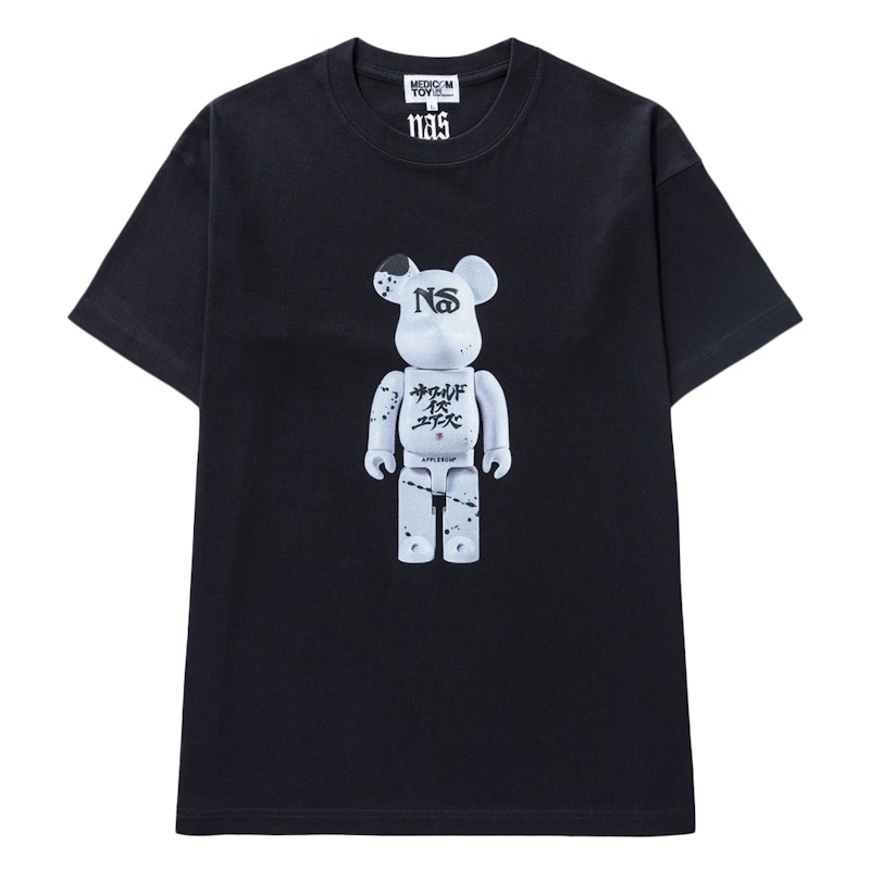 Bearbrick x Nas x Applebum World Is Yours T-Shirt Black Men's