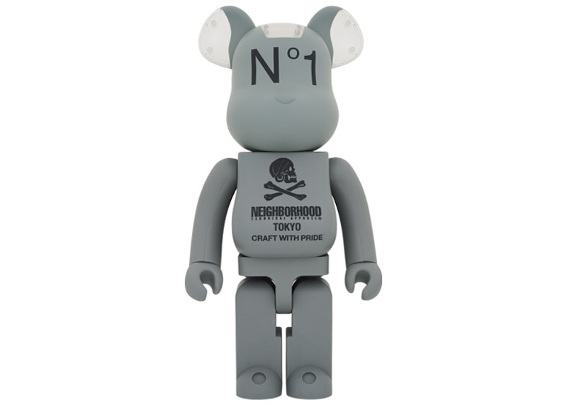 中古 品 BE@RBRICK NEIGHBORHOOD GRAY 1000％ フィギュア