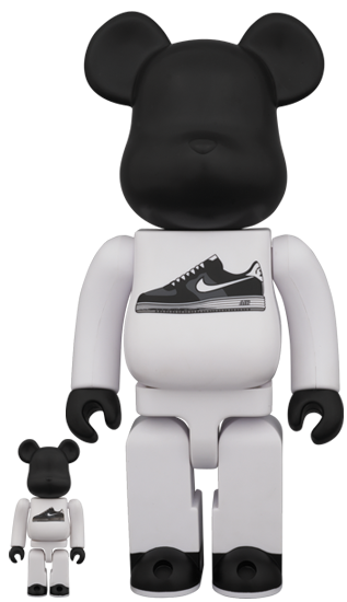 Bearbrick x Nike Lunar Force 1 400% White/ Black - US