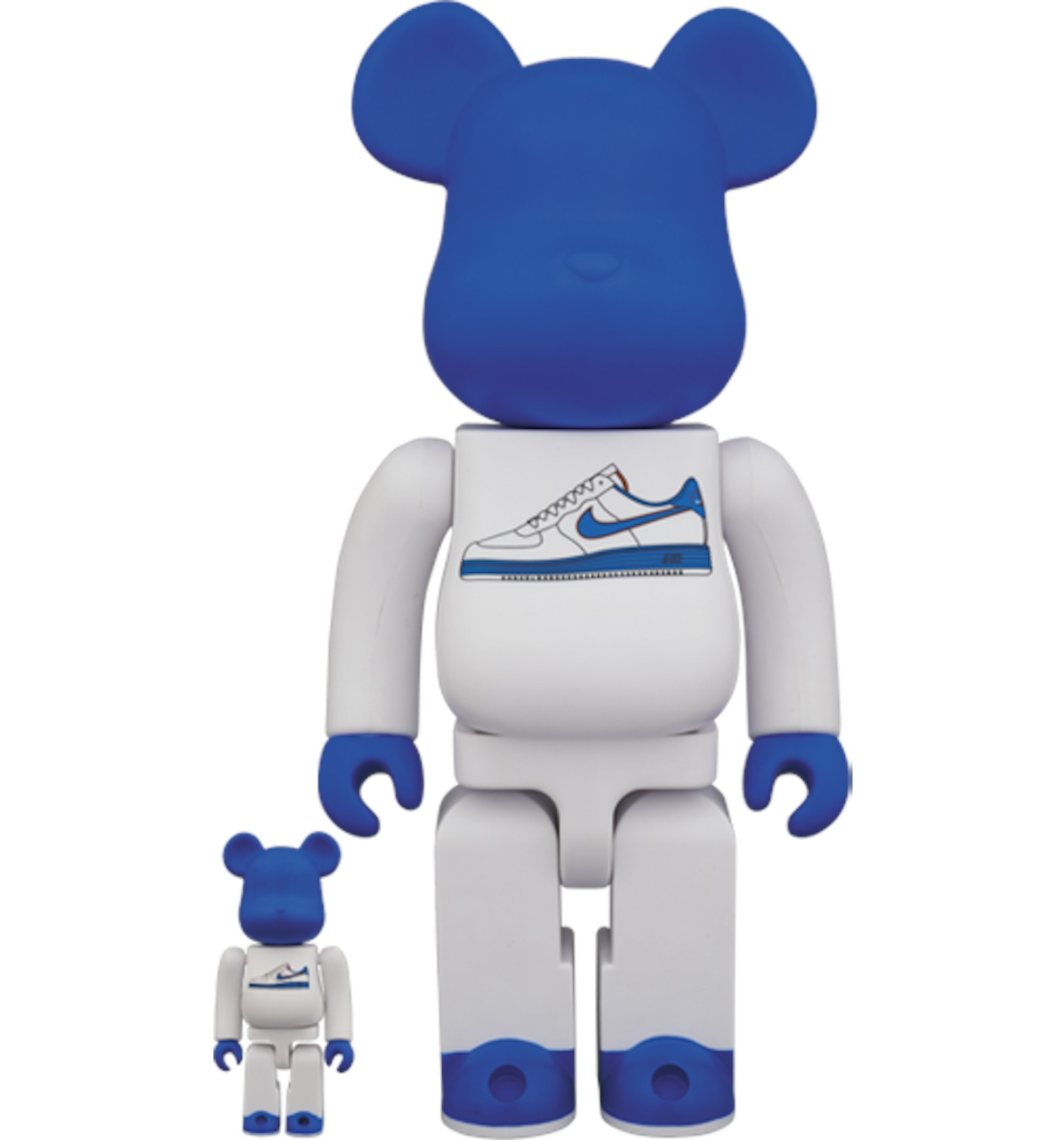 Bearbrick x Nike Lunar Force 1 400% White/ Blue