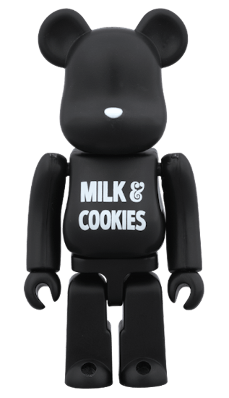 Bearbrick x Number (N)ine Milk & Cookies 100% Black - US