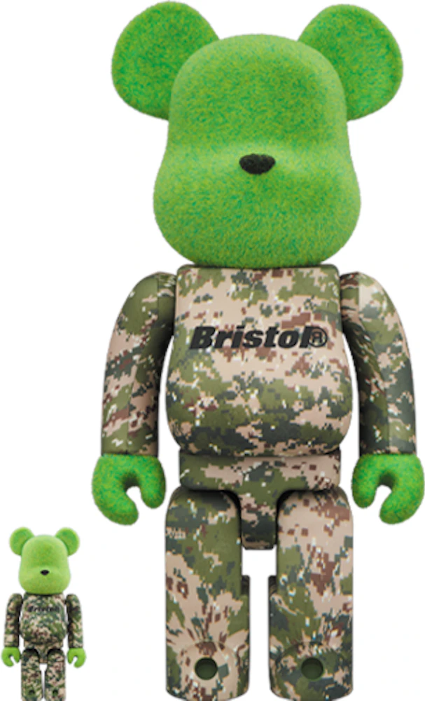 Bearbrick x READYMADE x FCReal Bristol 100% & 400% Set Green Multicolor