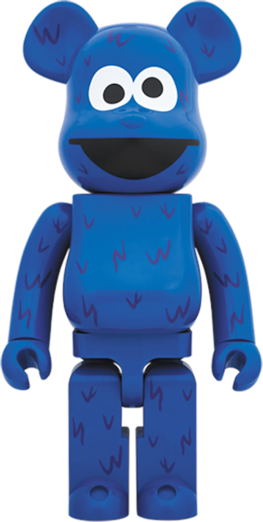 Bearbrick x Sesame Street Cookie Monster 1000% Blue