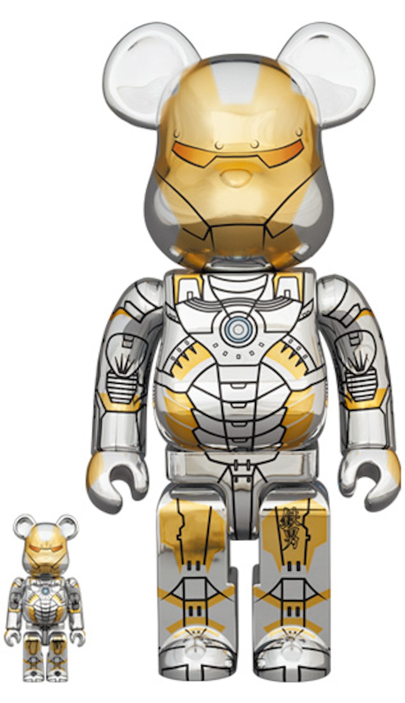 Bearbrick x Sorayama x Marvel Iron Man 100% & 400% Set - CN