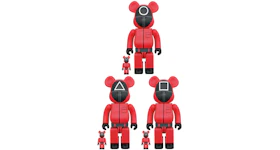 Bearbrick x Squid Game Guard (Circle/Triangle/Square) 100% & 400% Set of 3