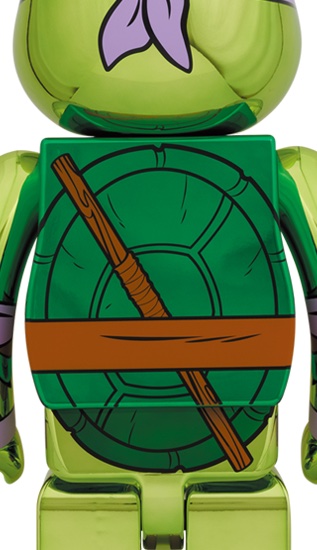 Bearbrick x Teenage Mutant Ninja Turtles Donatello 1000% Chrome 
