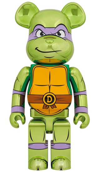Bearbrick x Teenage Mutant Ninja Turtles Donatello 1000% Chrome