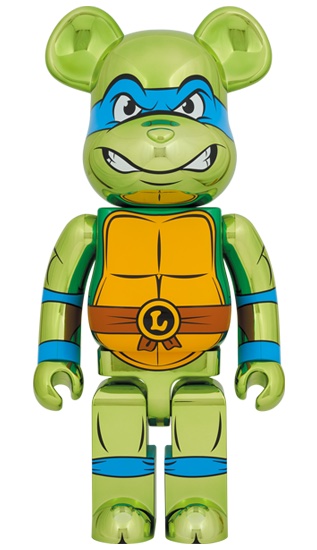 Bearbrick x Teenage Mutant Ninja Turtles Leonardo 1000% Chrome Ver