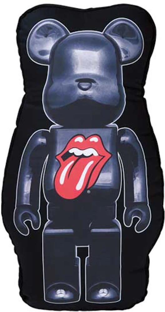 Bearbrick x The Rolling Stones Lips & Tongue 1000% Black Chrome Ver. - US