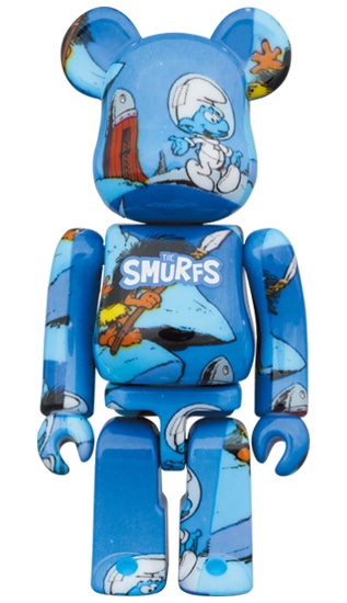 Bearbrick x The Smurfs (The Astrosmurf) 100% & 400% Set Blue