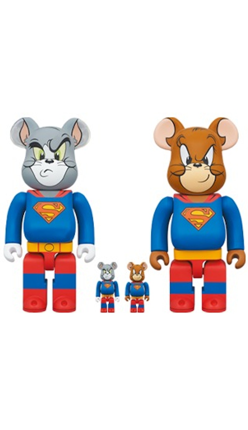 Bearbrick x Tom And Jerry As Superman 100% & 400% Set