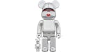 Bearbrick x Tyga x Hajime Sorayama 100% & 400% Set Silver