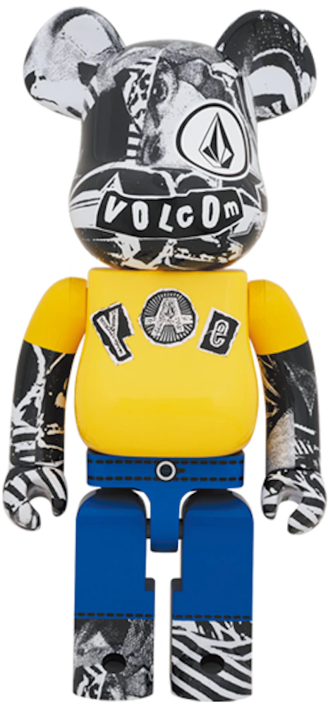 Bearbrick x Volcom 30th Anniversary 1000% Yellow/Blue