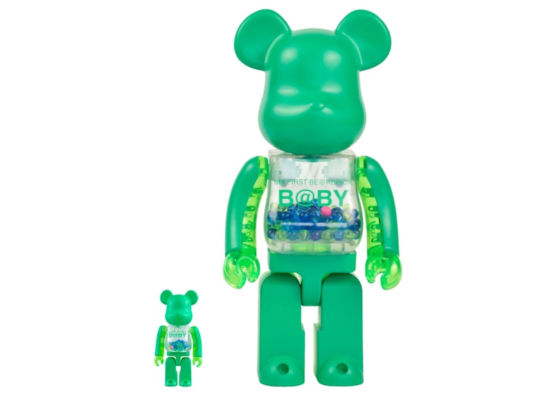 Bearbrick x WF Fashion x My First Bearbrick Baby 100% & 400% Set Green