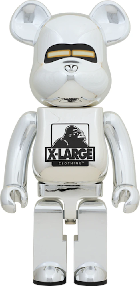 Bearbrick x XLarge x Hajime Sorayama 1000% Silver