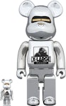 Bearbrick x Xlarge x Hajime Sorayama 100% & 400% Set Chrome