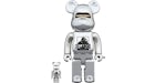 Bearbrick x Xlarge x Hajime Sorayama 100% & 400% Set Chrome