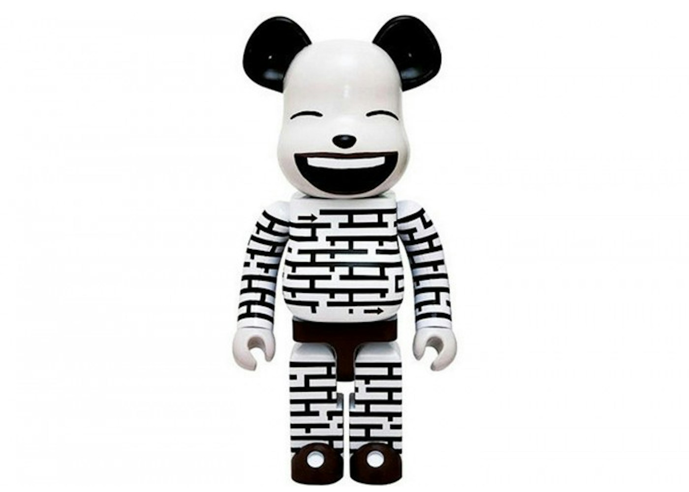 Bearbrick x Yue Minjun (Qiu Tu) 1000% Black/White -