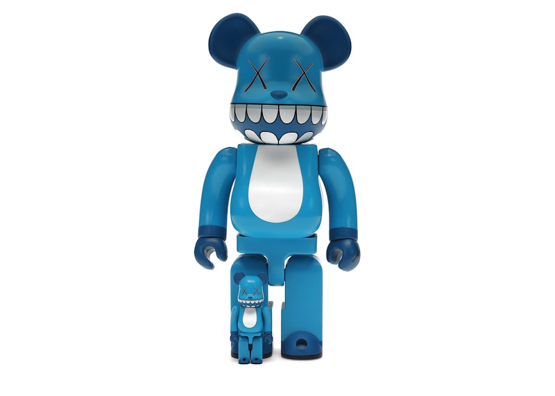 Bearbrick x a-nation KAWS Chompers 100% & 400% Set Blue - US