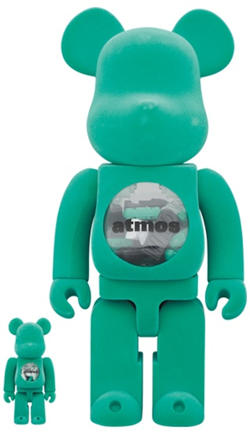 Bearbrick x atmos Wind and Sea Type-2 100% u0026 400% Set Green - US