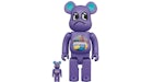 Bearbrick x atmos x Badmood 100% & 400% Set Purple