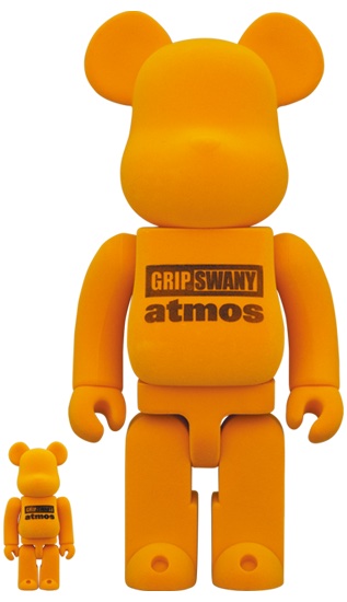 Bearbrick x atmos x GRIPSWANY 100% & 400% Set Orange - GB