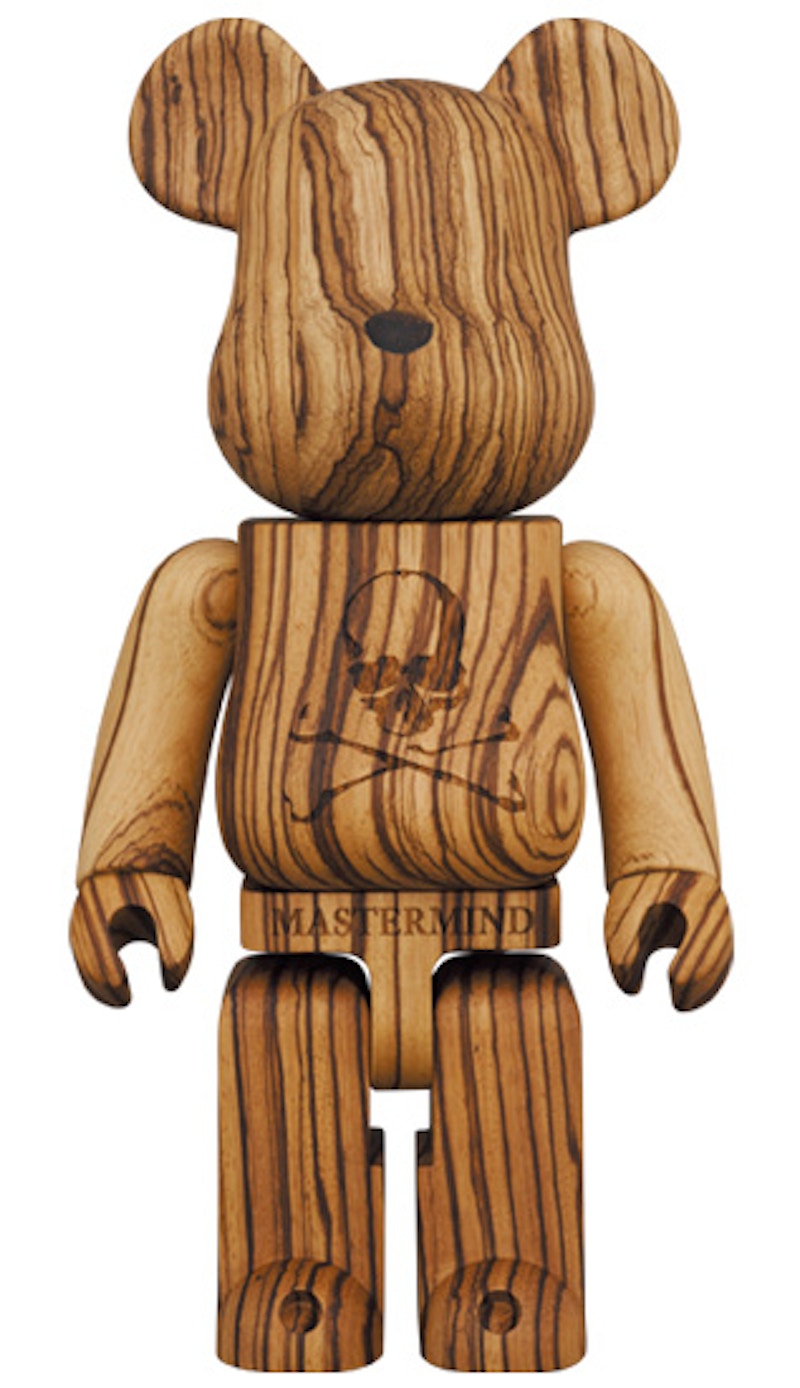 Bearbrick x mastermind JAPAN Karimoku Zebra Wood 400% - US