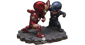 Beast Kingdom Captain America: Civil War Captain America vs. Iron Man MK46 Statue (Egg Attack) Figure