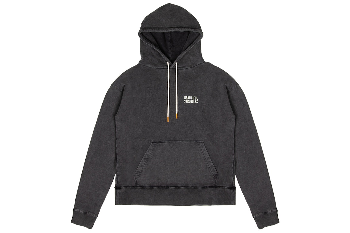 Click to view more detailed imagery on our partner's website Pre-owned Beautiful Struggles Logo Oversized Fit Hoodie Black Washed