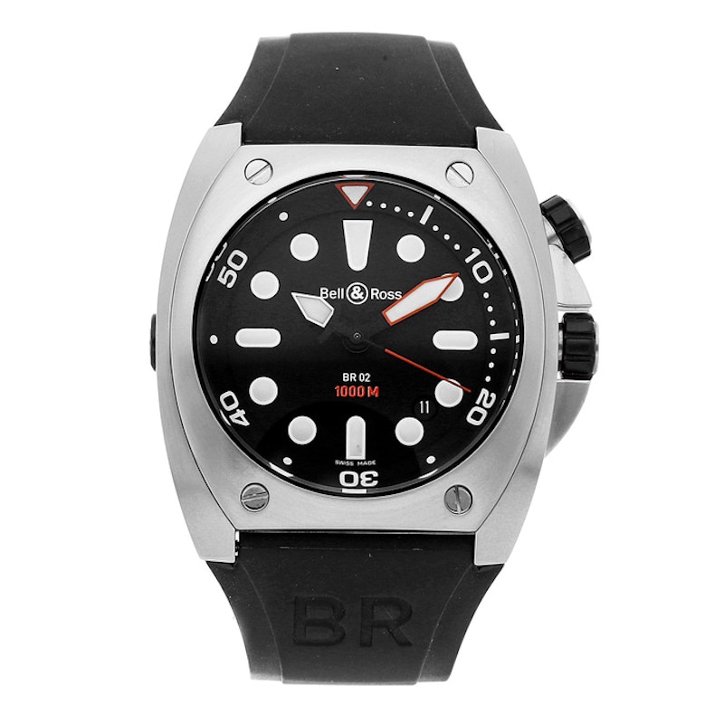 Bell and Ross BR02 92 BR02 92 BLK SS 44mm in Stainless Steel