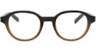 Berluti Round-Frame Acetate Optical Frames Brown Black Transparent (BL50020U-49-047)