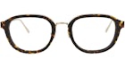 Berluti Round-Frame Acetate Optical Frames Havana Gold Transparent (BL50016U-51-052)