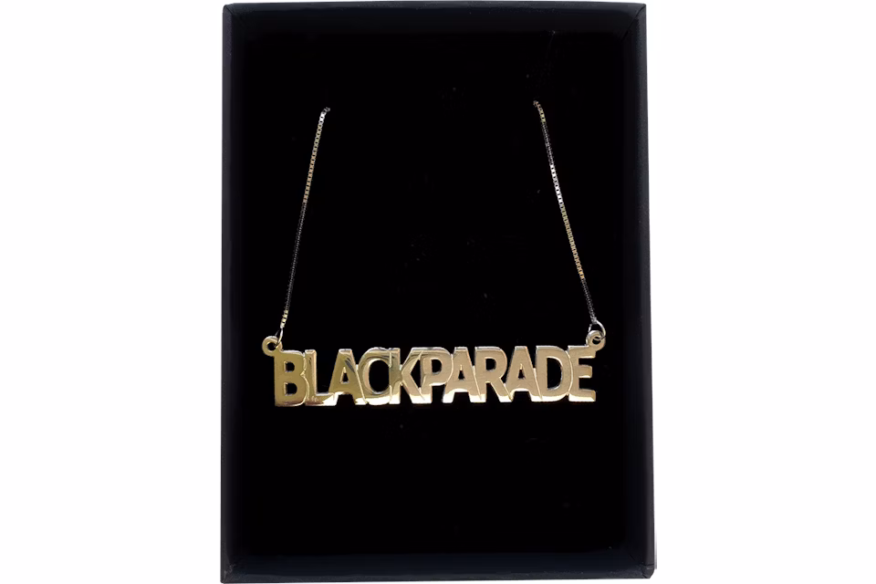 Beyonce Black Parade Nameplate Necklace by Melanie Marie Gold