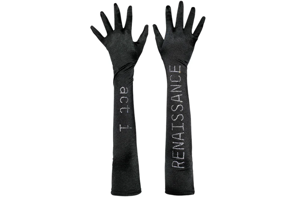 Beyonce Renaissance Crystal Gloves Black