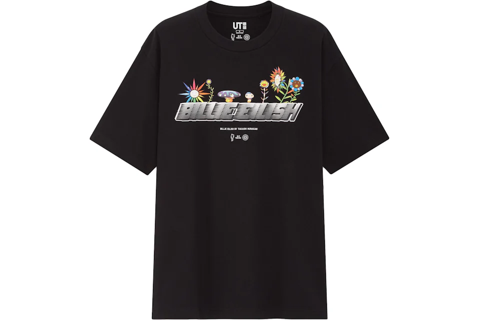 Billie Eilish Flowers T-Shirt (Japanese Mens Sizing) Black