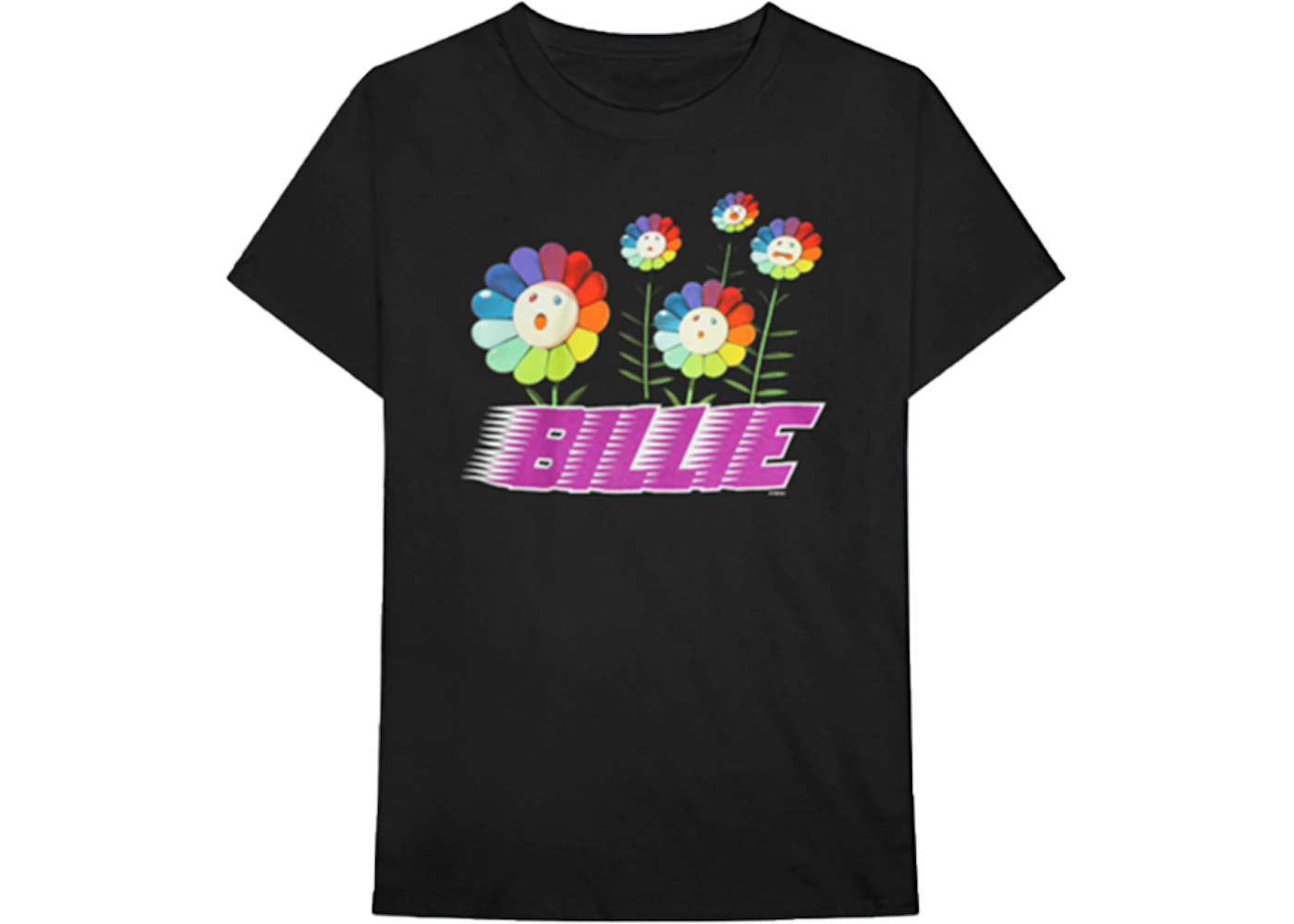 Billie Eilish x Takashi Murakami Meadow Camiseta Negro Hombre Billie Eilish x Takashi Murakami Meadow Camiseta Negro Hombre