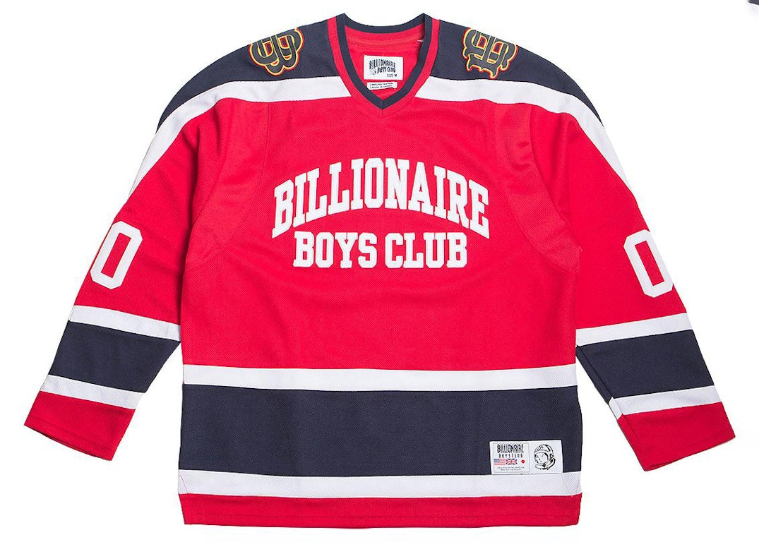 Pre-owned Billionaire Boys Club Don't Give A Puck Long Sleeve Knit Red