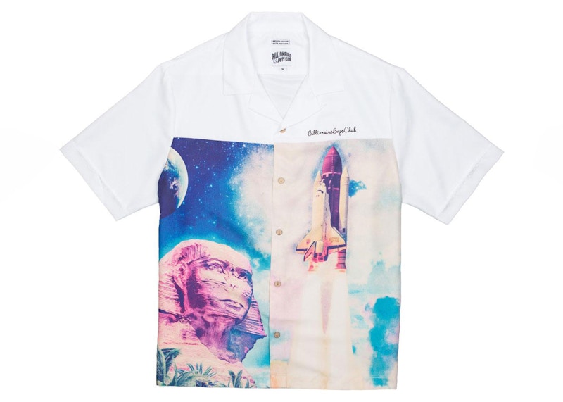 Pre-owned Billionaire Boys Club Men's Egyptian Nights Woven Knit In White