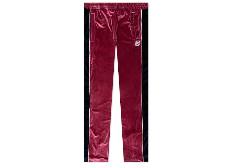 Billionaire Boys Club Eva Velour Track Pants Burgundy/Anemone